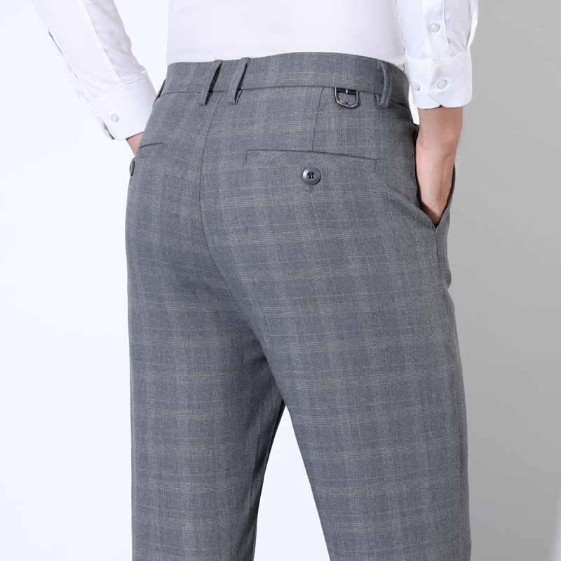 Men'S Groom - Pantalon de costume classique rayé à