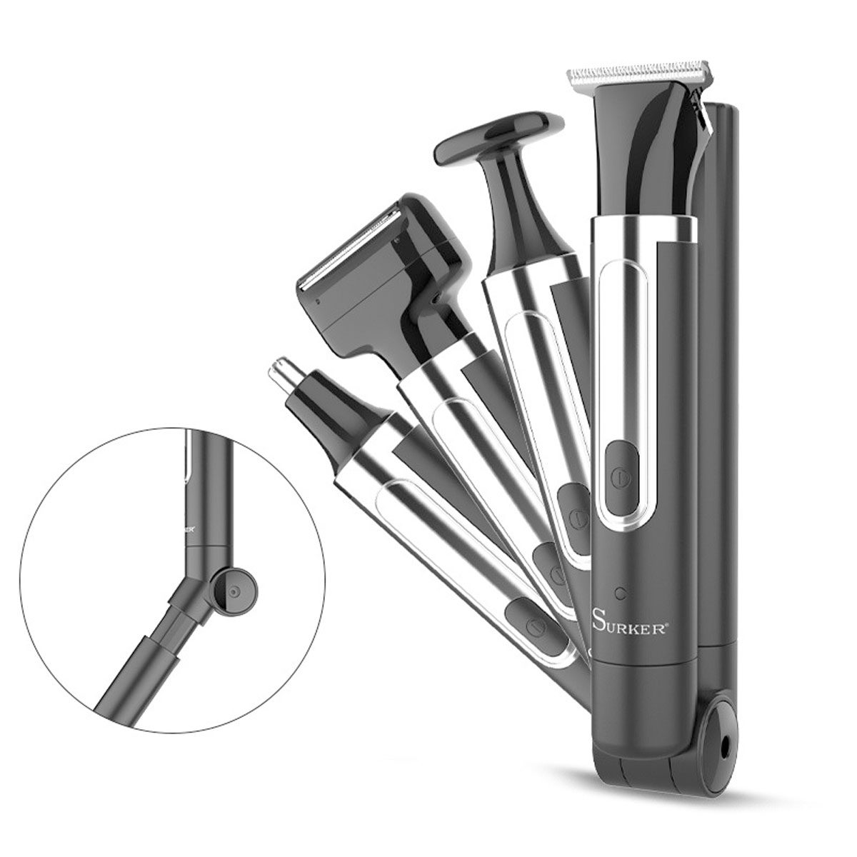 Men'S Grooming Nose Hair Trimmer - Surker 4 en 1 rasoir pour