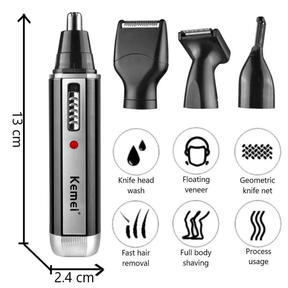 Kemei 4 en 1 tondeuse pour hom - Men'S Grooming Nose Hair Trimmer avis et prix